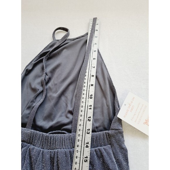 NWT Show Me Your Mumu Amanda Maxi in Smoke Dancing Queen Sparkle XS Bridesmaid - Picture 7 of 12